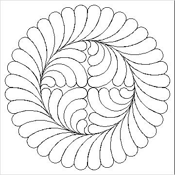 (image for) Debs Feather Wreath Block-L04531*
